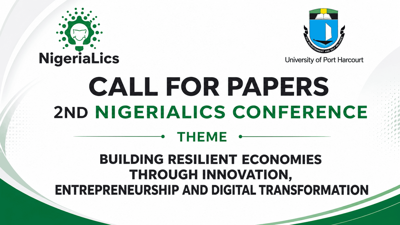 2nd Nigerialics Conference. Building Resilient Economies Through Innovation, Entreperneuship and Digital Transformation